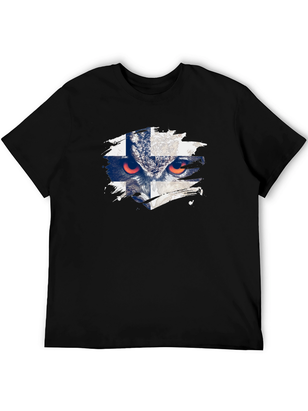 Finland Flag Owl Graphic T-Shirt