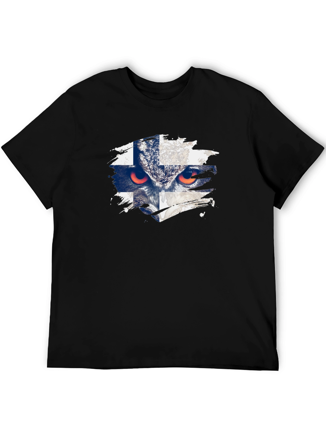 Finland Flag Owl Graphic T-Shirt