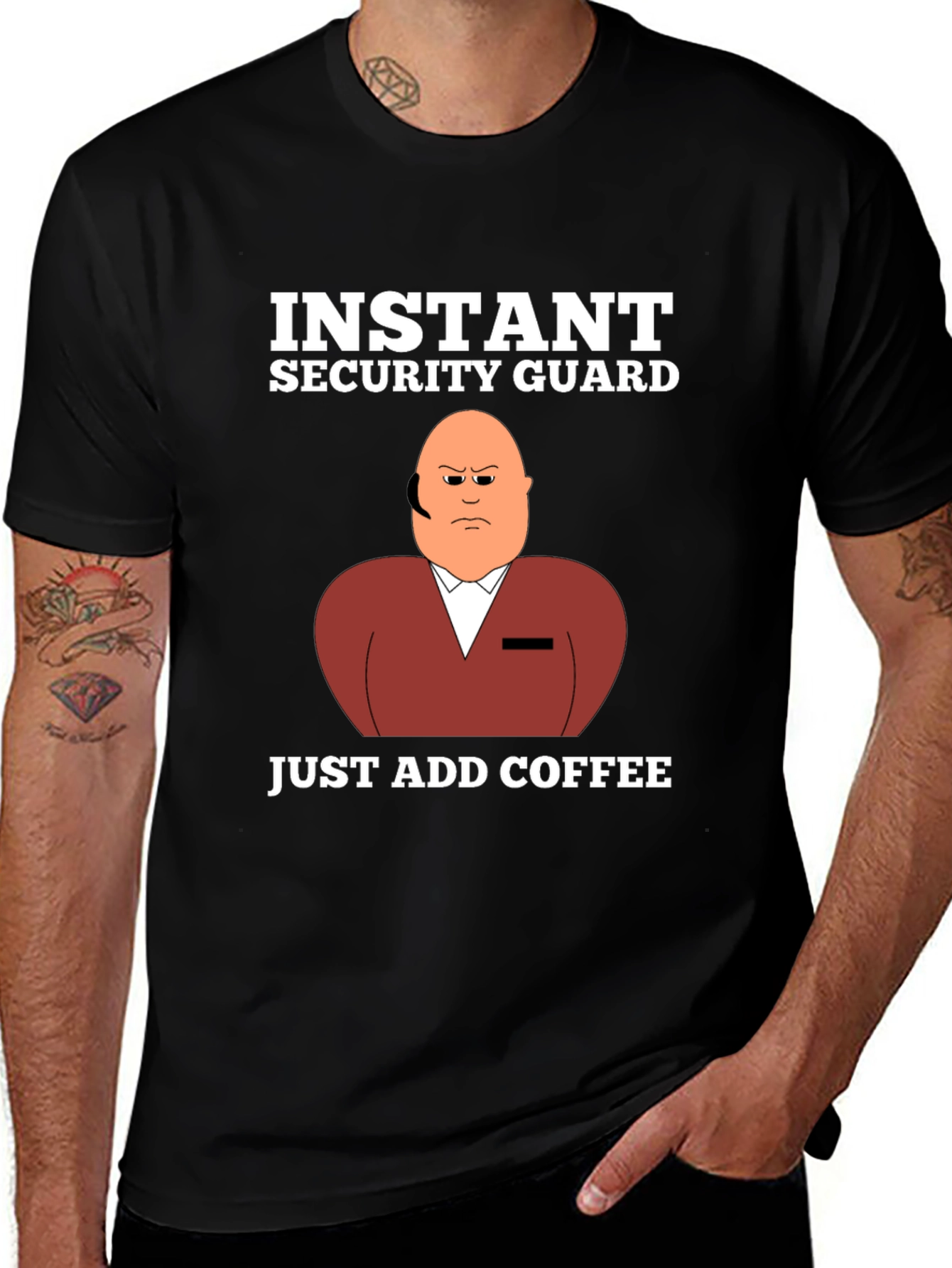 Instant Security Guard Funny Graphic T-Shirt