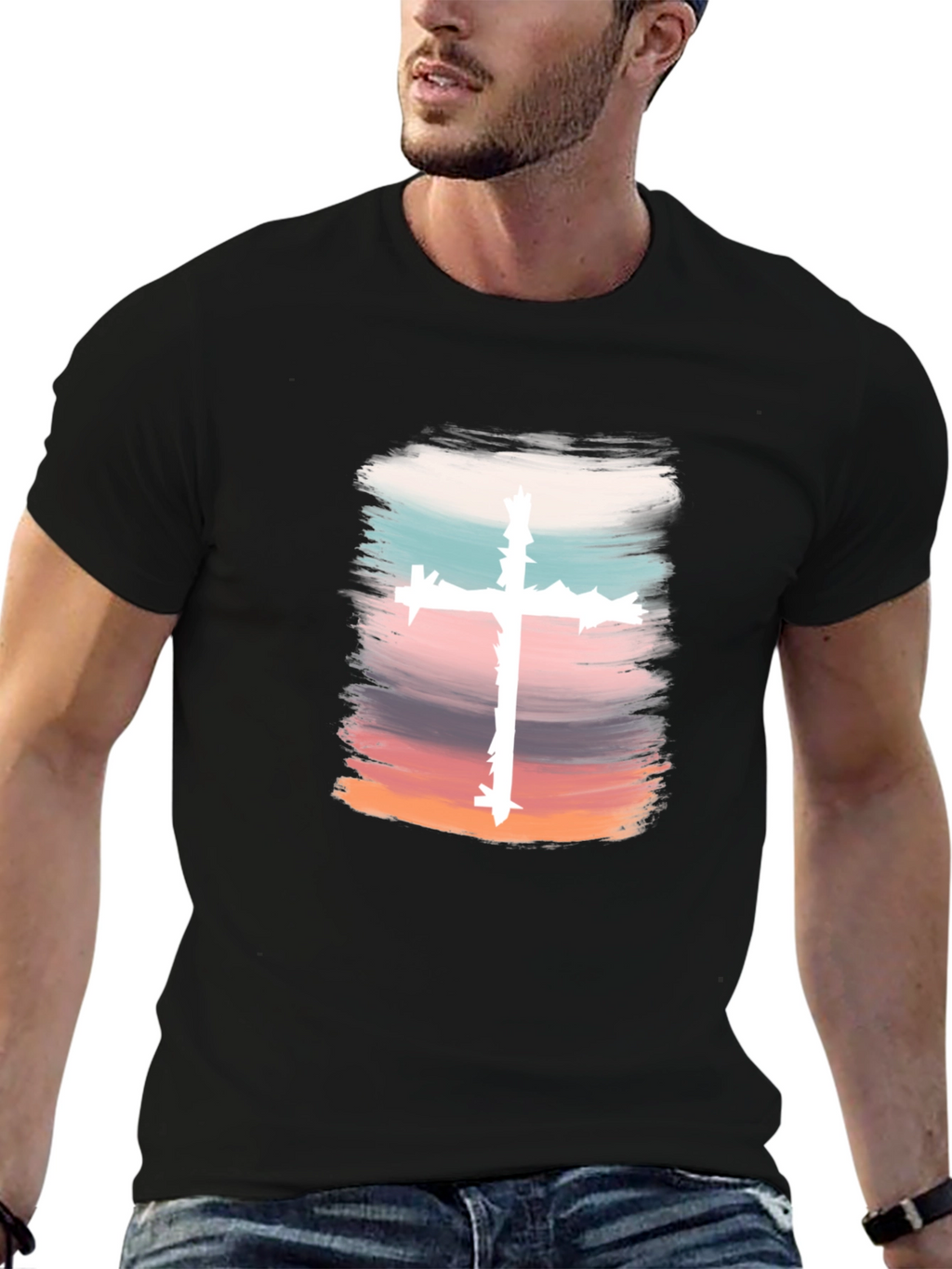 Christian Cross Graphic Tee - Stylish Faith Apparel