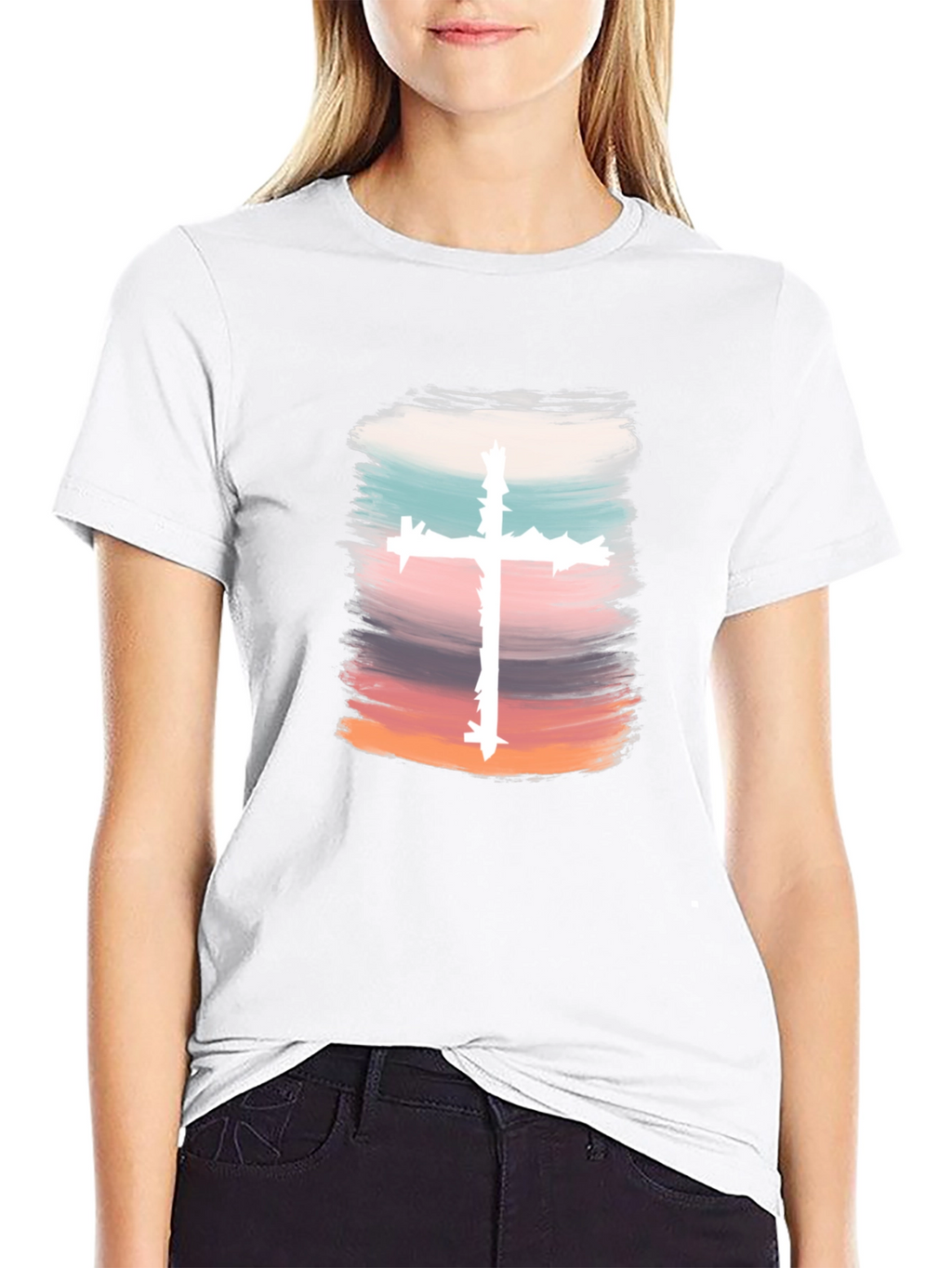 Christian Cross Graphic Tee - Stylish Faith Apparel