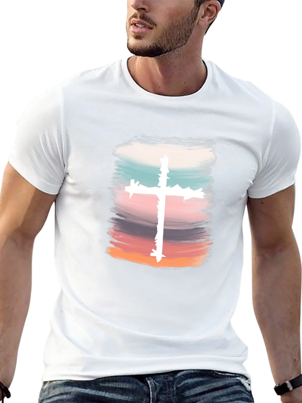 Christian Cross Graphic Tee - Stylish Faith Apparel