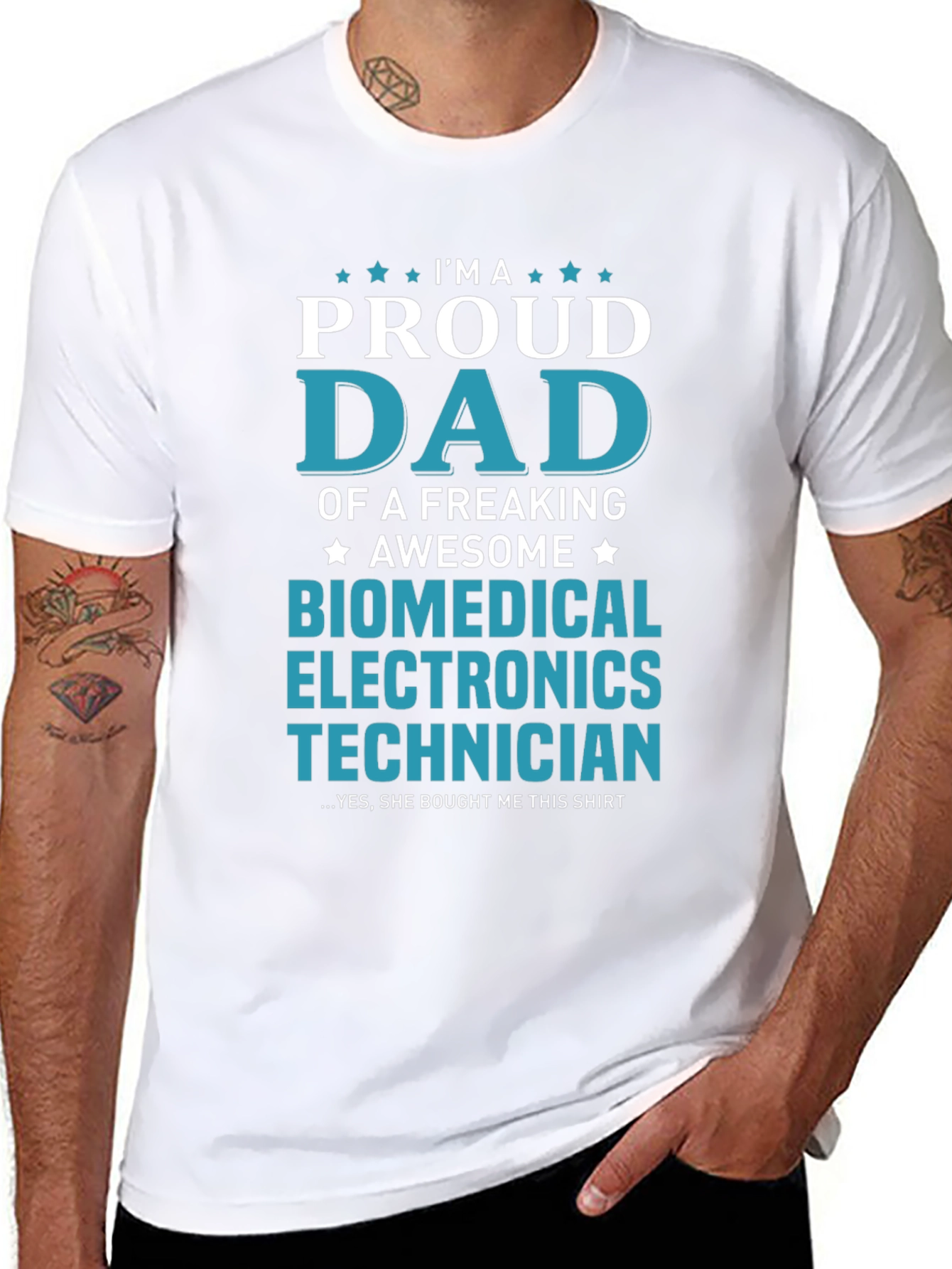 Proud Dad Biomedical Electronics Technician T-Shirt