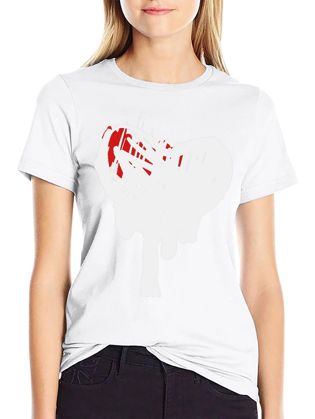 Modern Heart Scribble Graphic T-Shirt