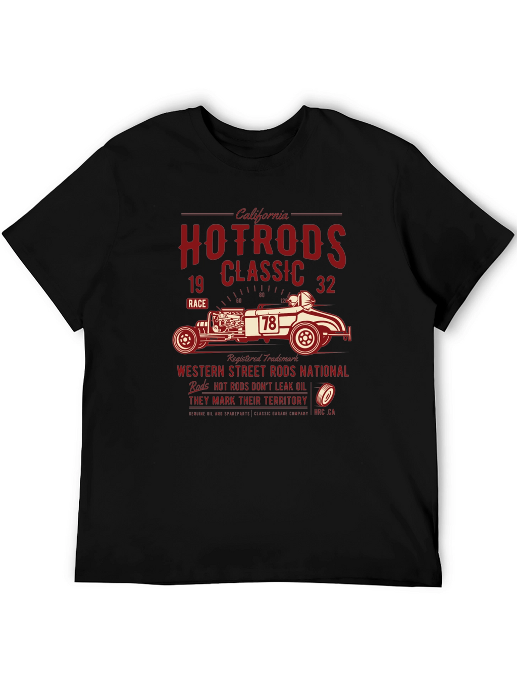 Hot Rods Classic Black T-Shirt