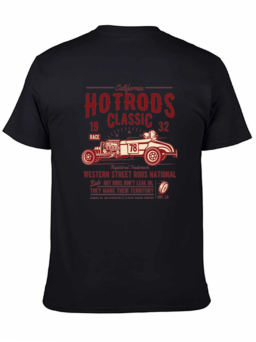 Hot Rods Classic Black T-Shirt
