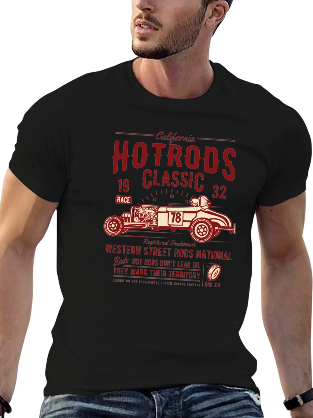 Hot Rods Classic Black T-Shirt