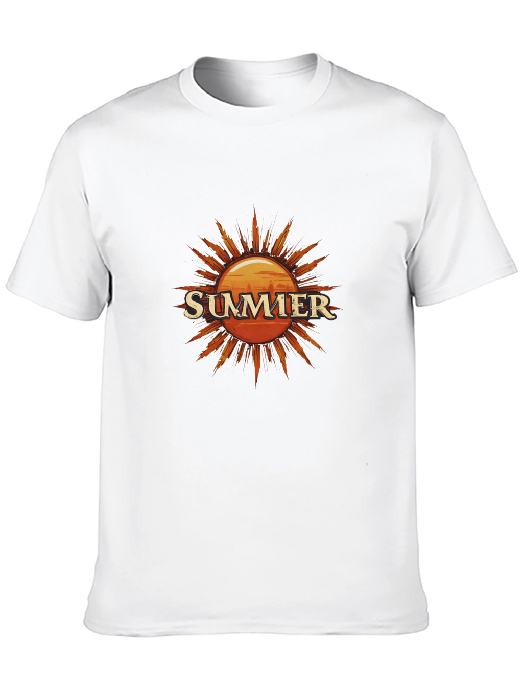Summer Sun Graphic Tee - Black Cotton T-Shirt