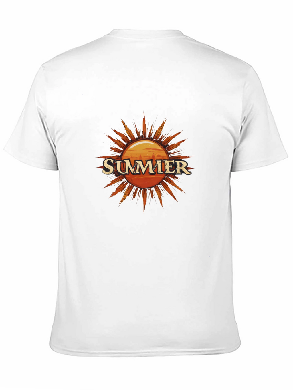 Summer Sun Graphic Tee - Black Cotton T-Shirt