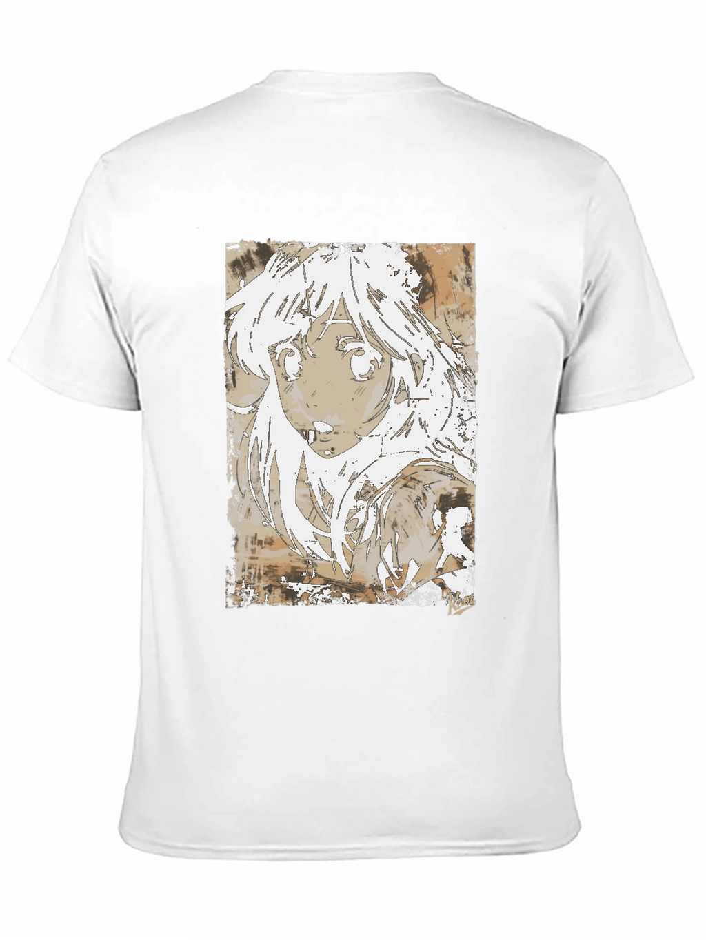 Anime Girl Graphic Tee - Stylish Black Cotton T-Shirt