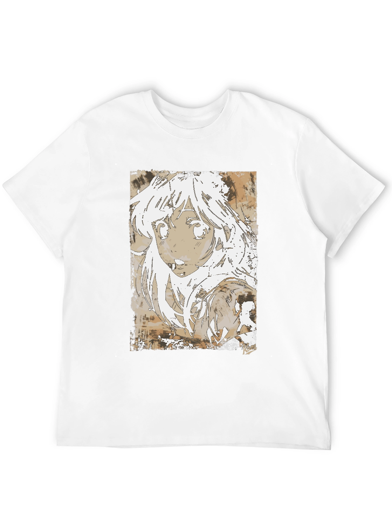 Anime Girl Graphic Tee - Stylish Black Cotton T-Shirt