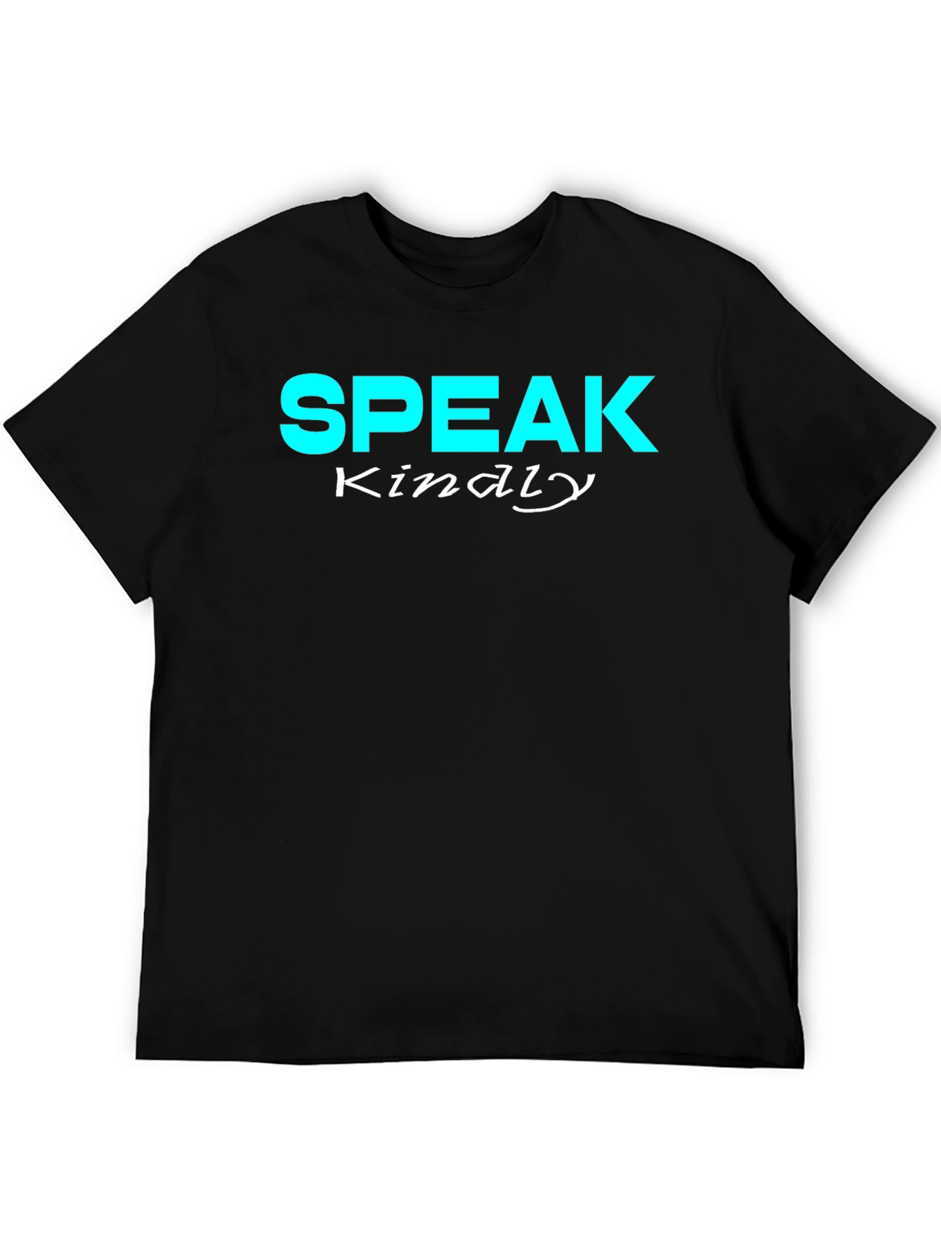 Speak Kindly Graphic Tee - Black Cotton T-Shirt