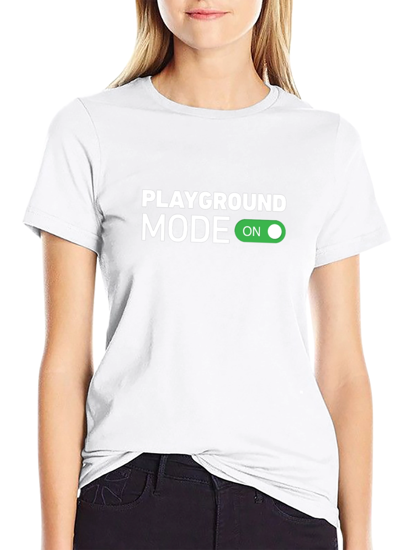 Playground Mode On Black T-Shirt