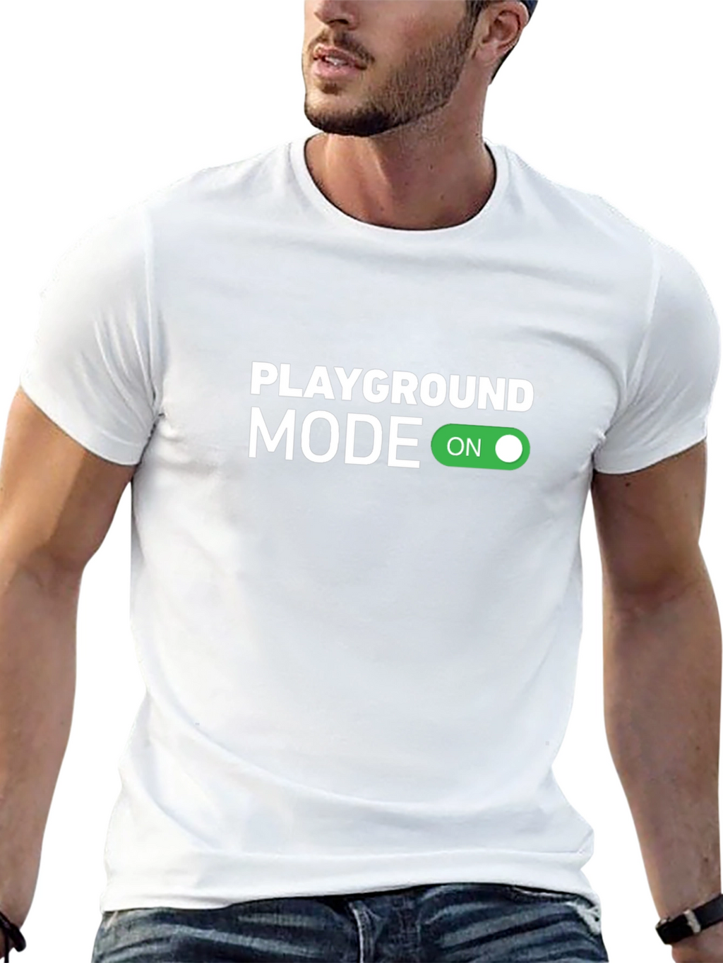 Playground Mode On Black T-Shirt