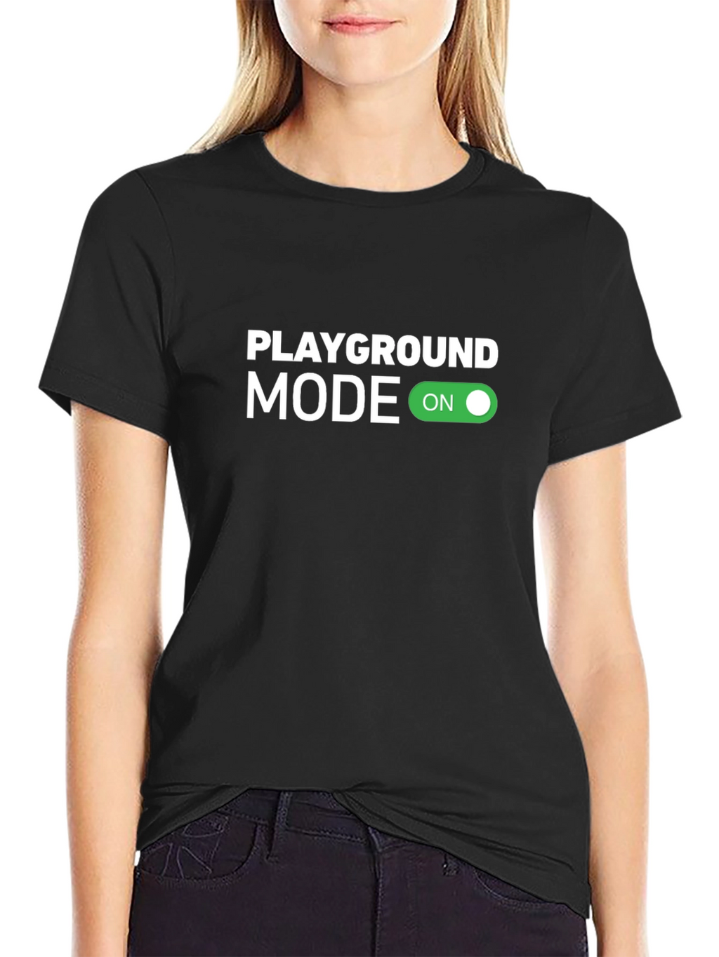 Playground Mode On Black T-Shirt