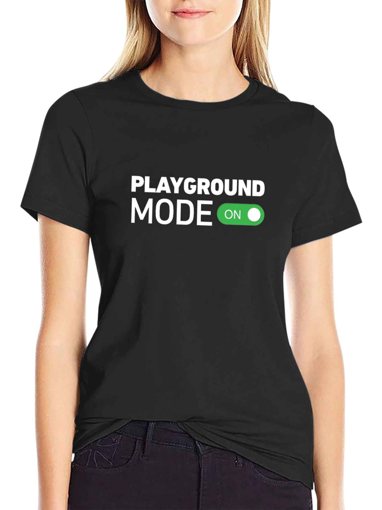 Playground Mode On Black T-Shirt