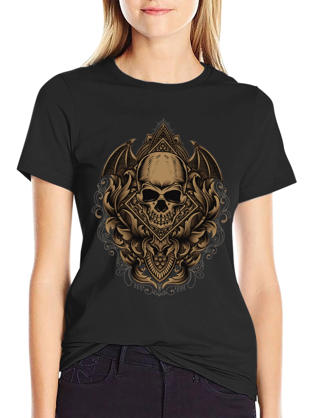 Skull Graphic Tee - Dark Gothic Style