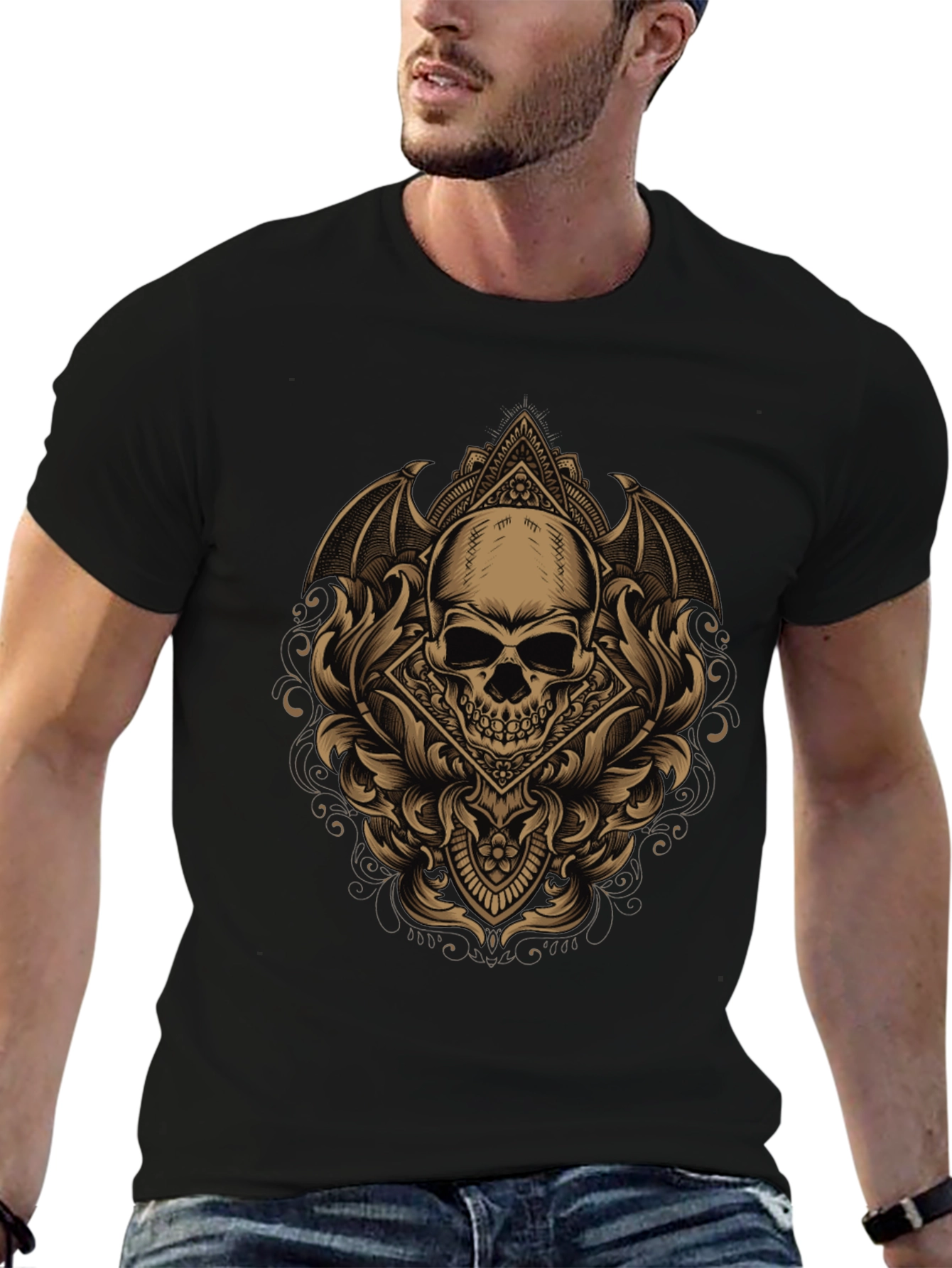 Skull Graphic Tee - Dark Gothic Style
