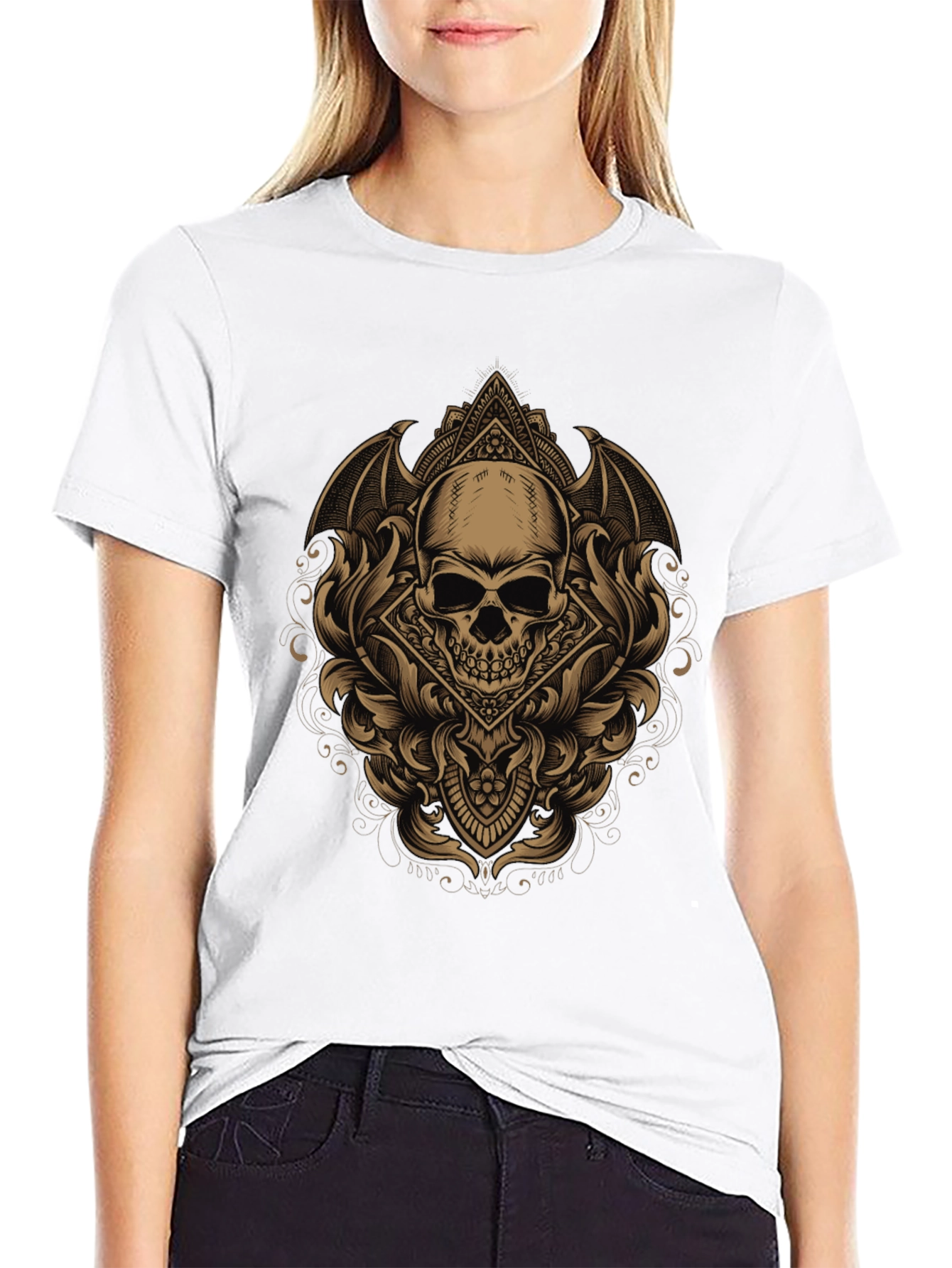 Skull Graphic Tee - Dark Gothic Style