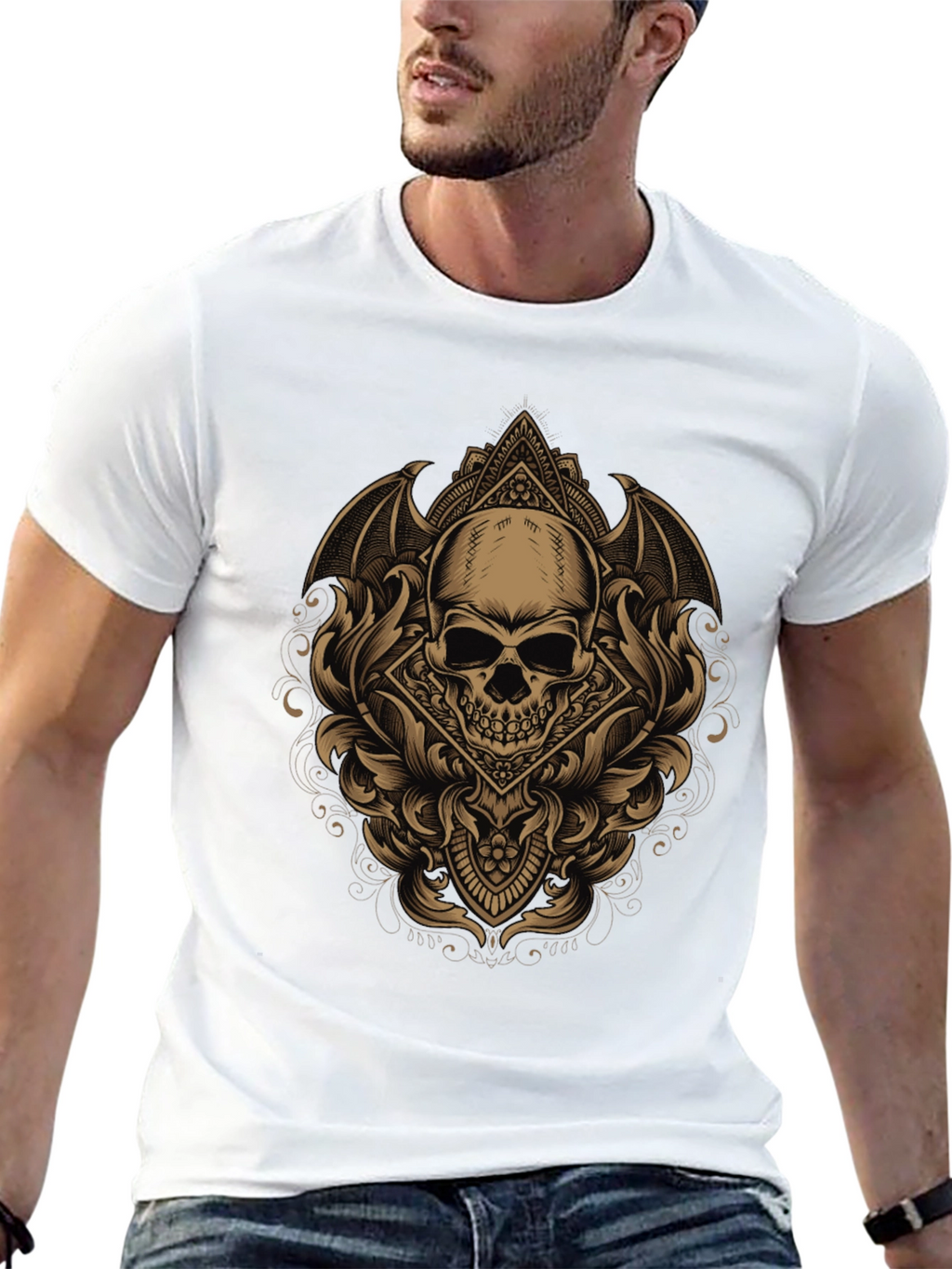 Skull Graphic Tee - Dark Gothic Style