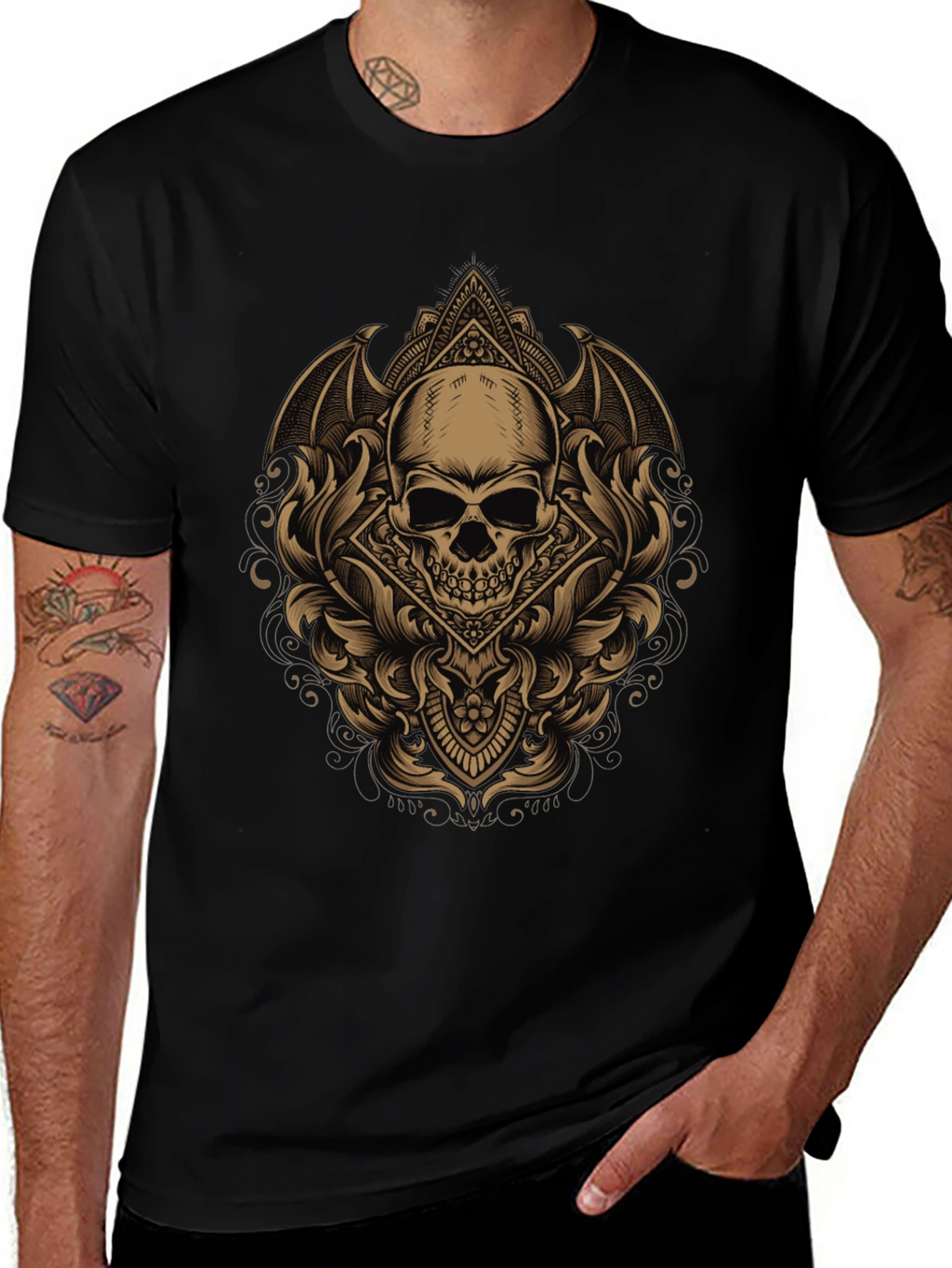 Skull Graphic Tee - Dark Gothic Style