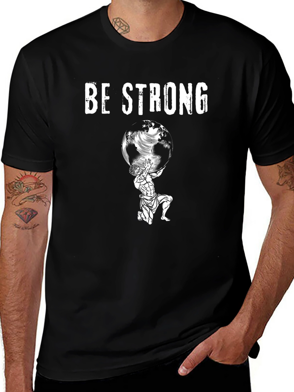 Be Strong Atlas Graphic T-Shirt