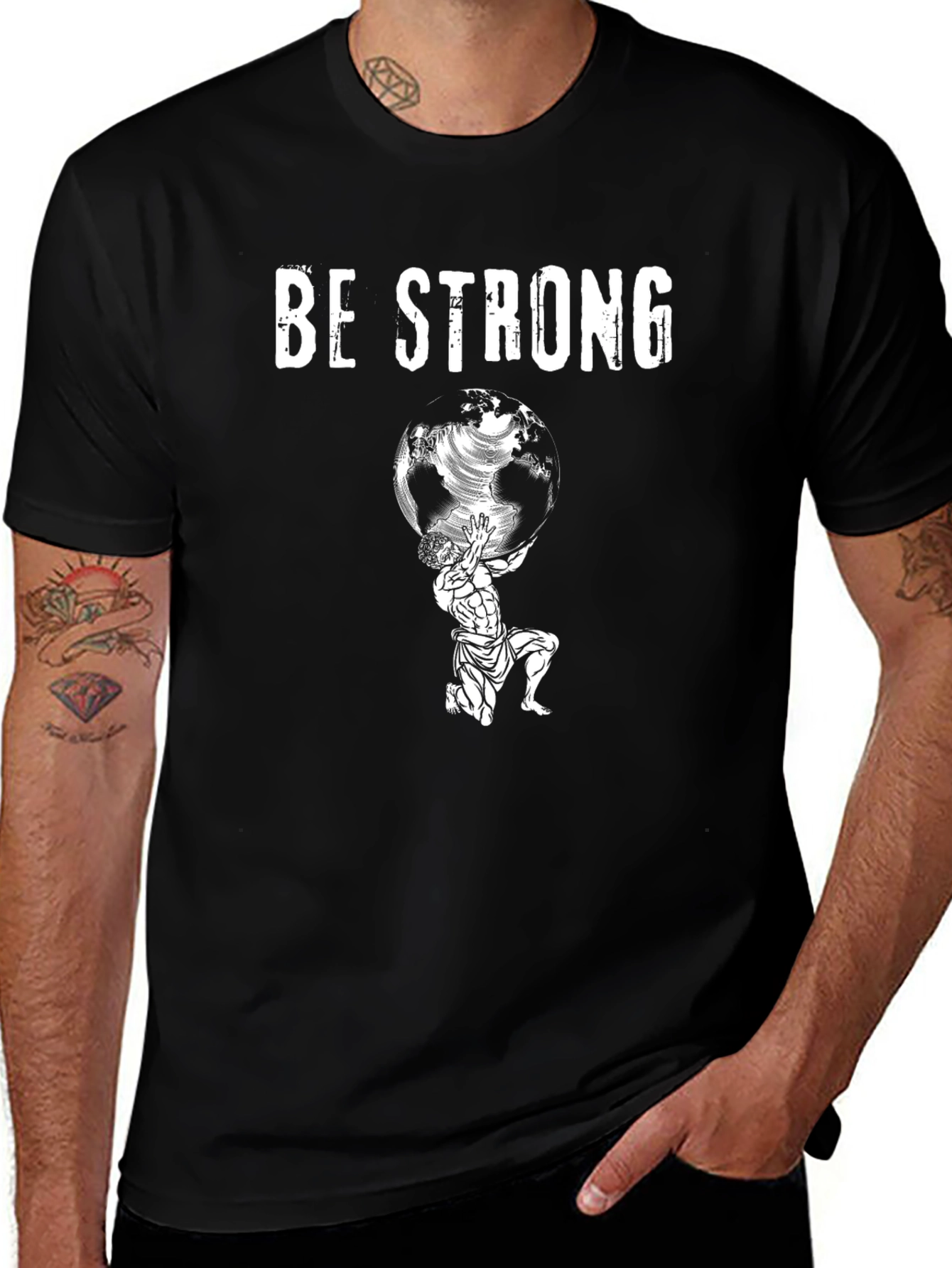 Be Strong Atlas Graphic T-Shirt