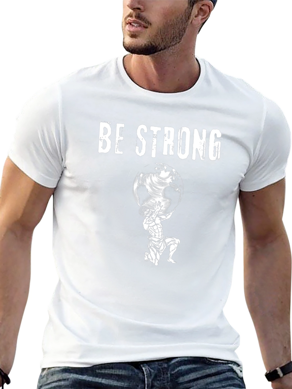 Be Strong Atlas Graphic T-Shirt