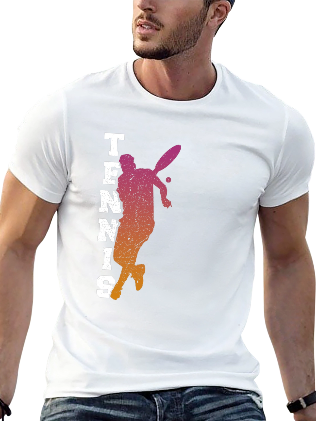 Tennis Player Graphic Tee - Stylish Activewear
