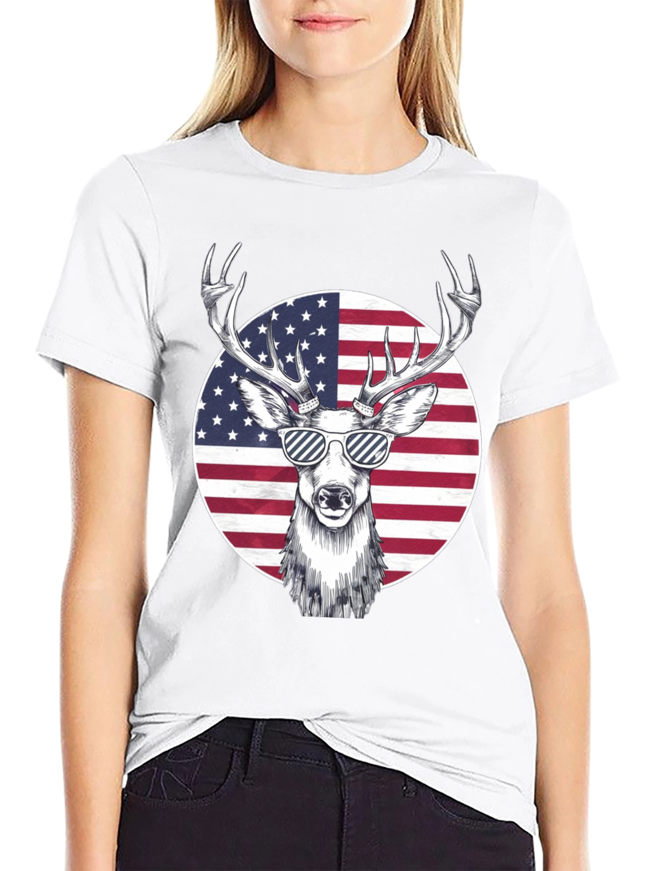 American Deer Graphic Tee
