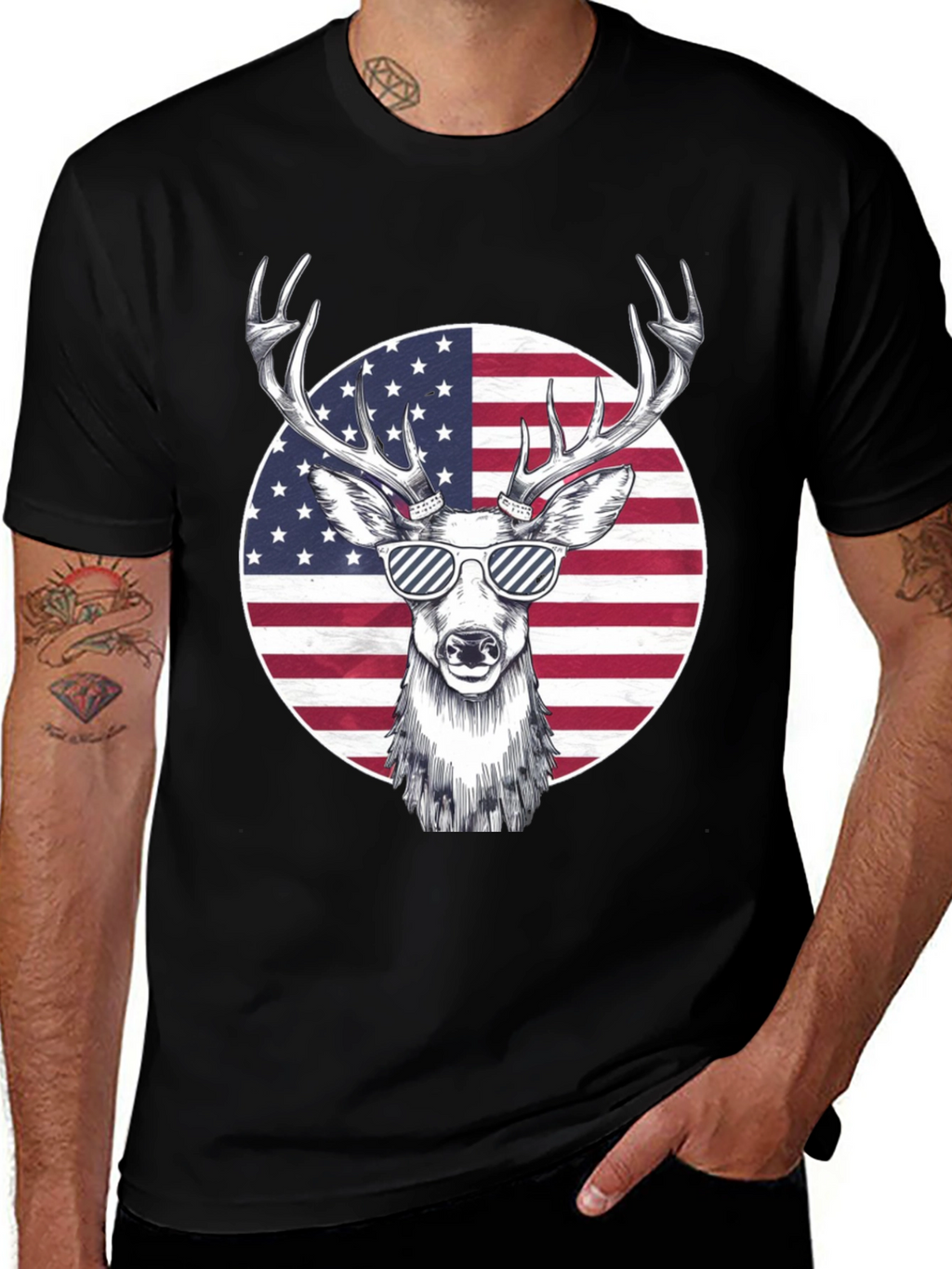 American Deer Graphic Tee