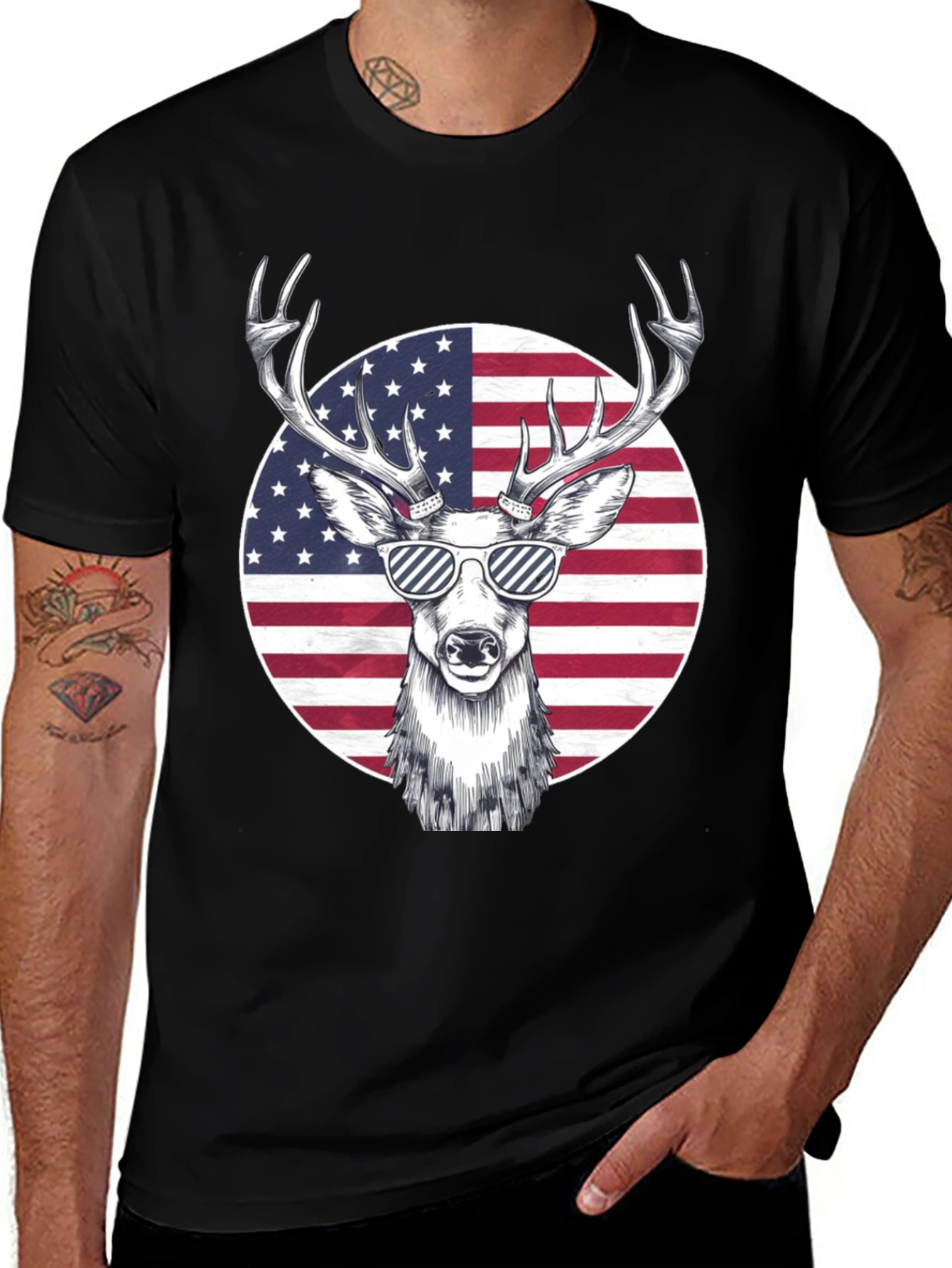 American Deer Graphic Tee