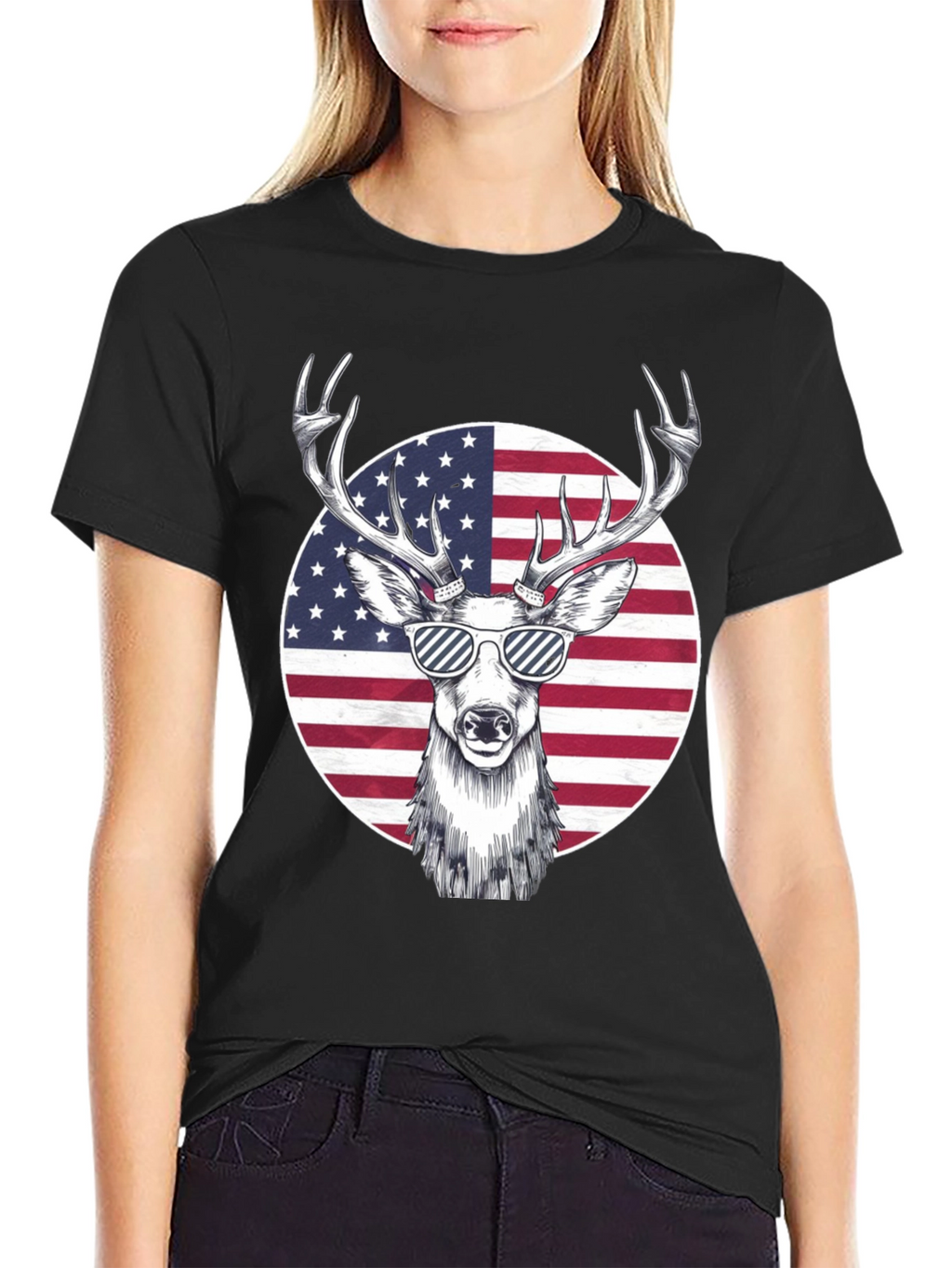 American Deer Graphic Tee