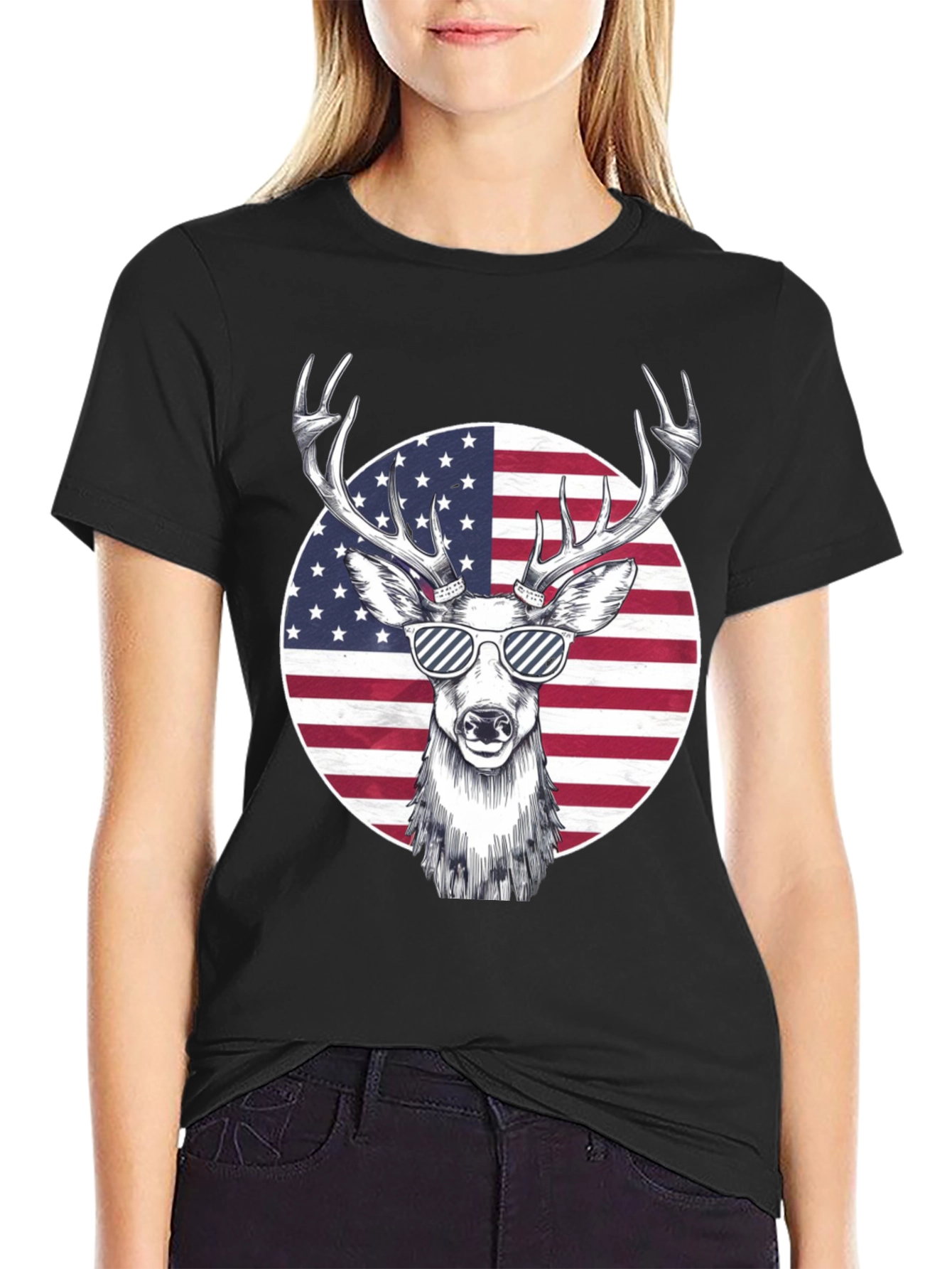 American Deer Graphic Tee