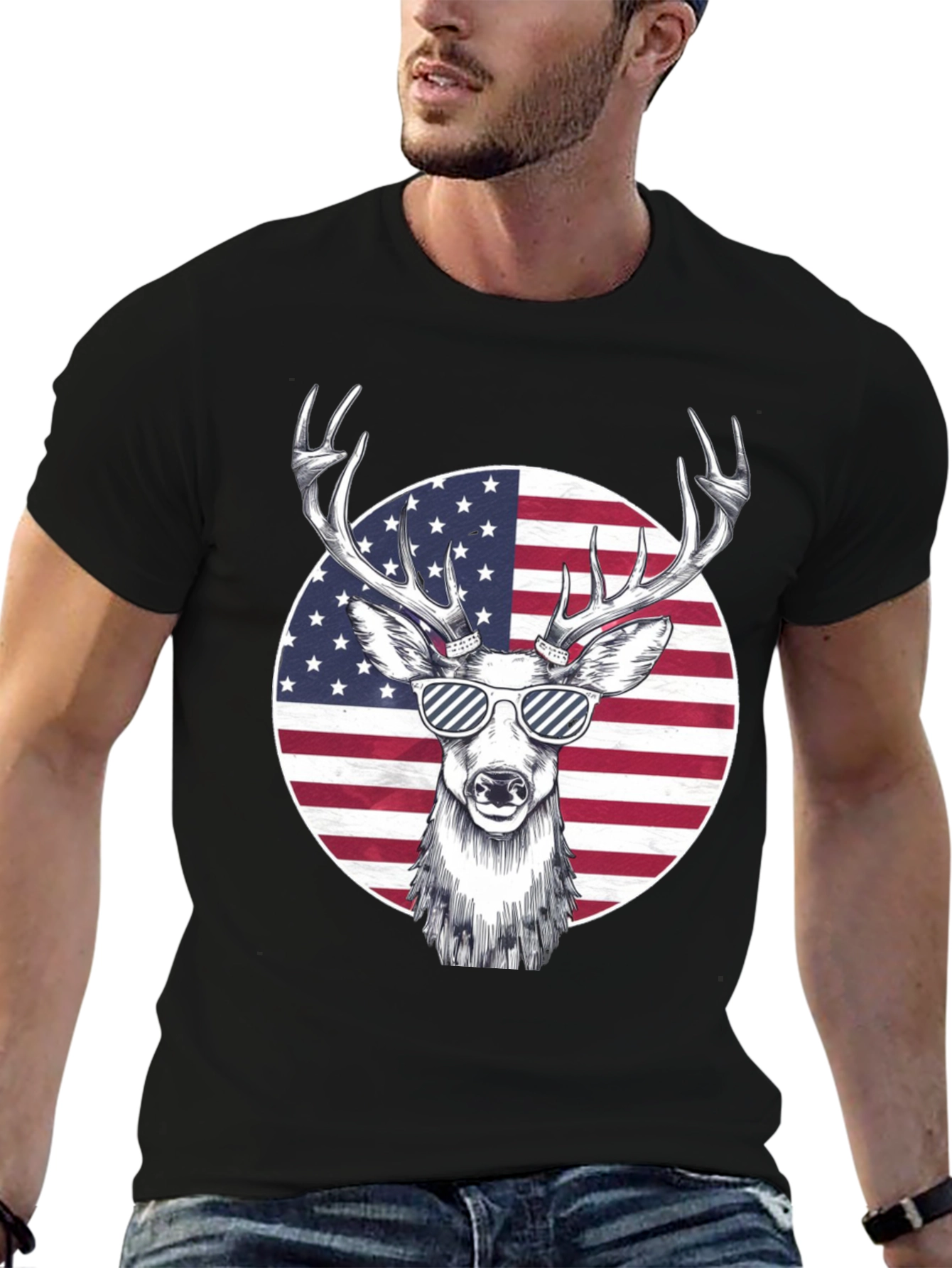 American Deer Graphic Tee