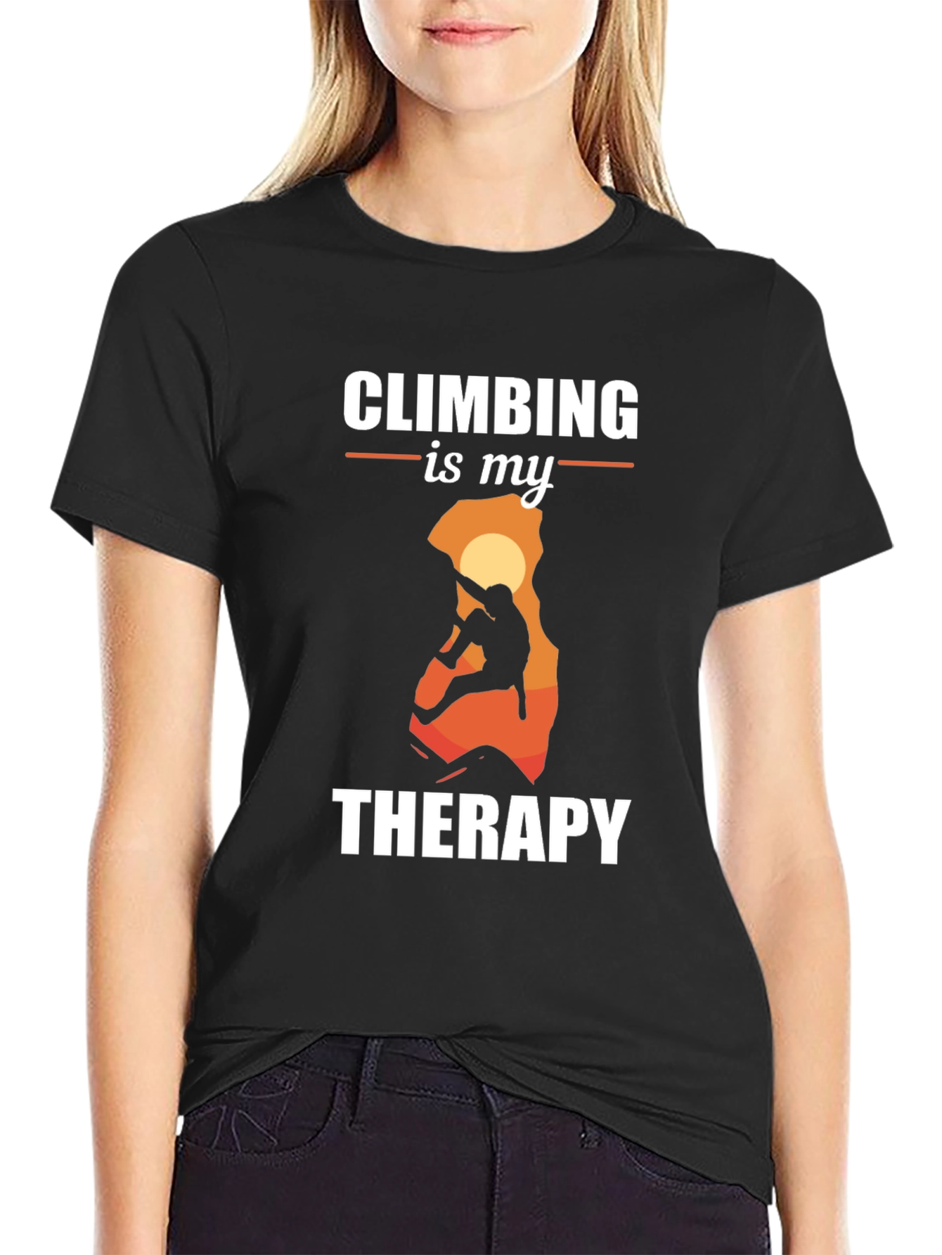 Climbing is My Therapy Graphic Tee