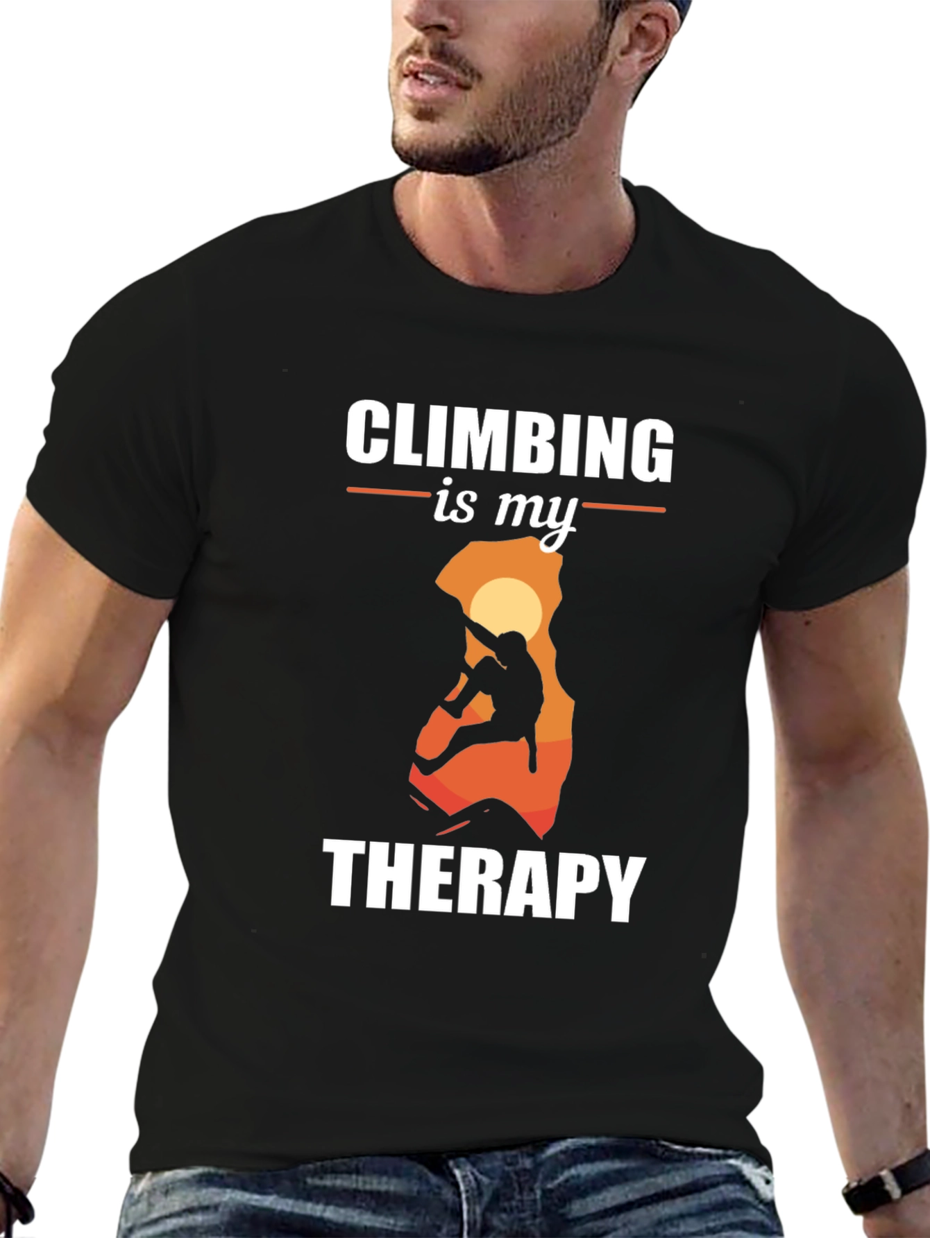 Climbing is My Therapy Graphic Tee
