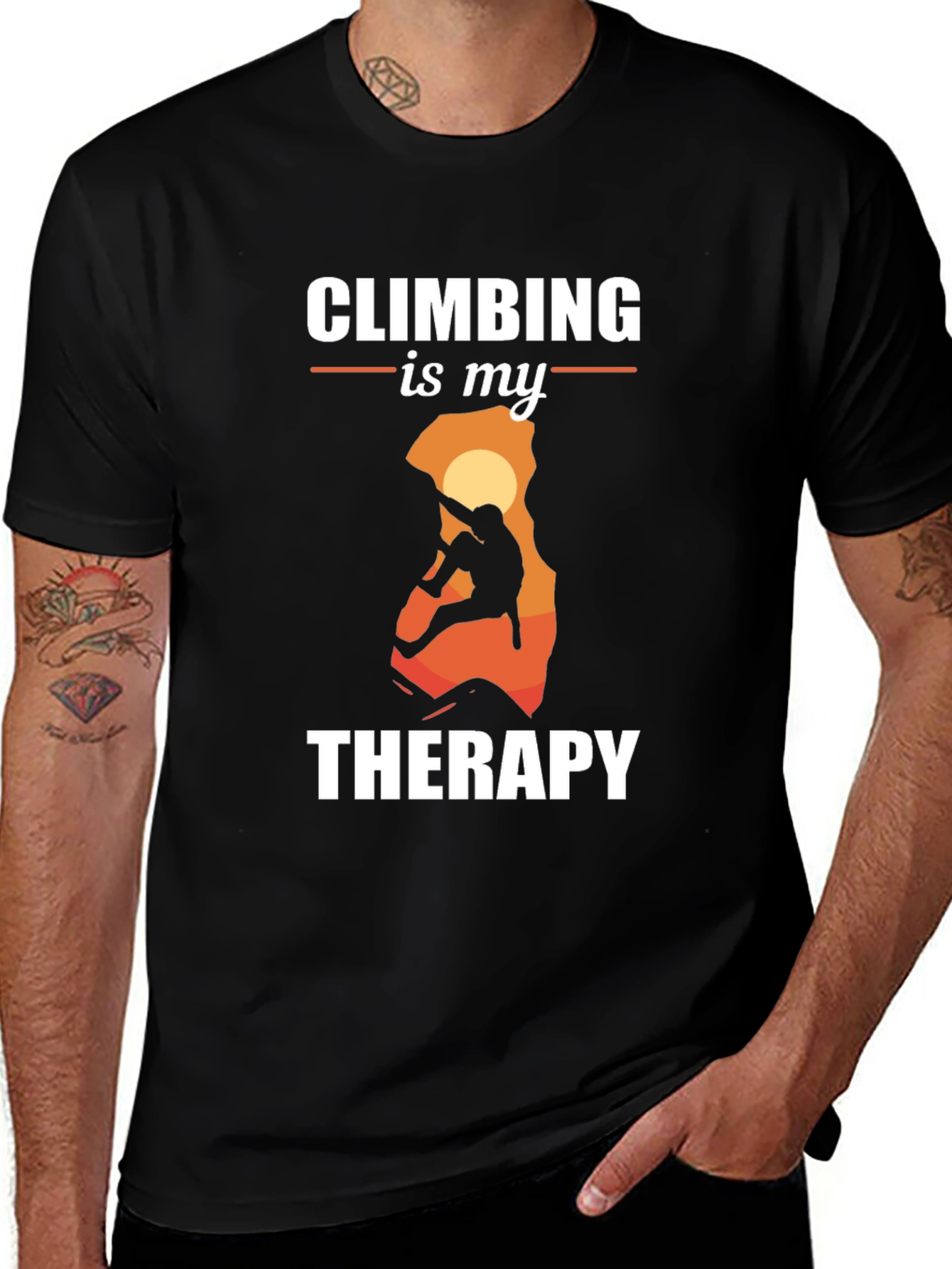 Climbing is My Therapy Graphic Tee