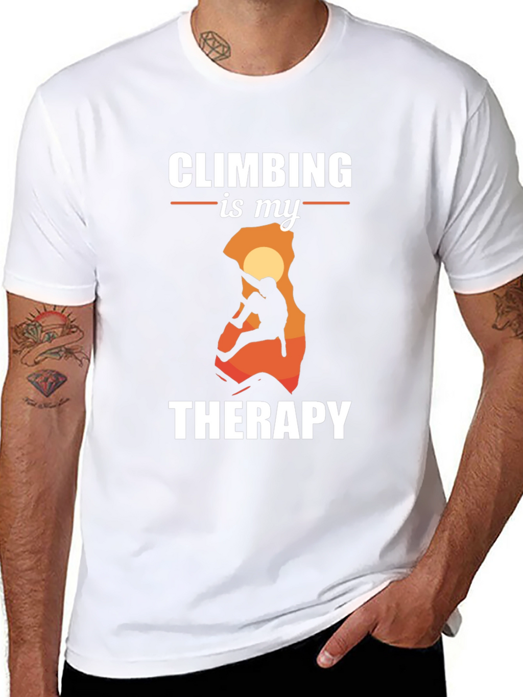 Climbing is My Therapy Graphic Tee