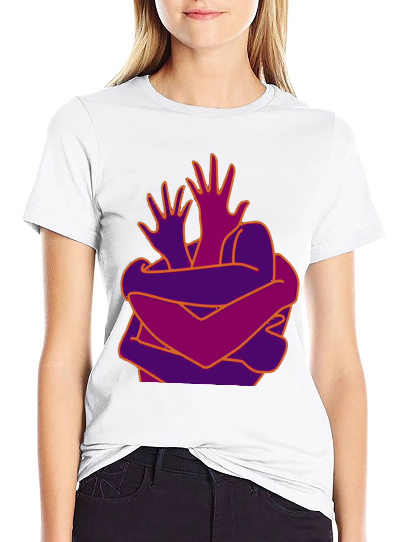 Abstract Hug Graphic T-Shirt