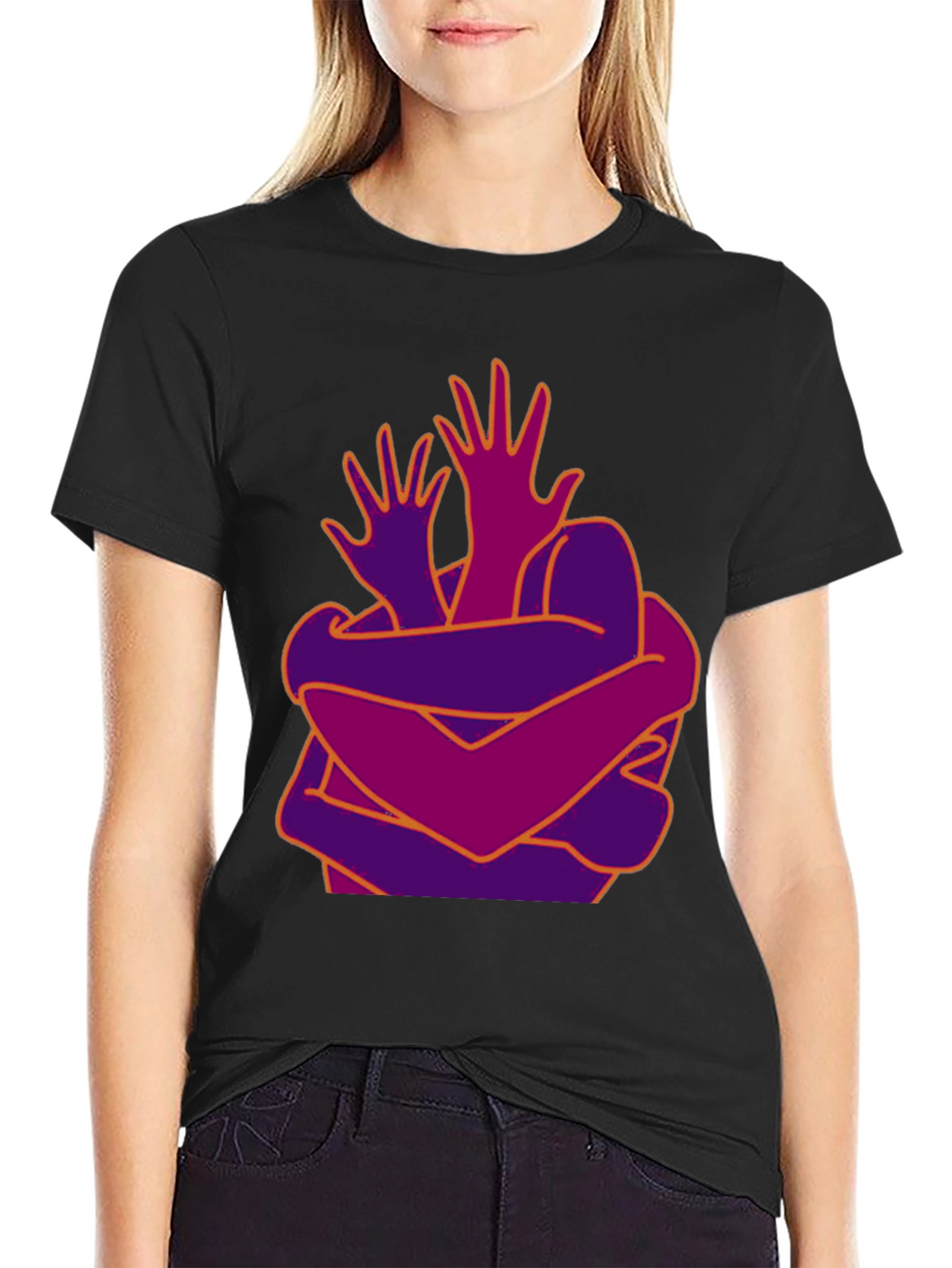 Abstract Hug Graphic T-Shirt