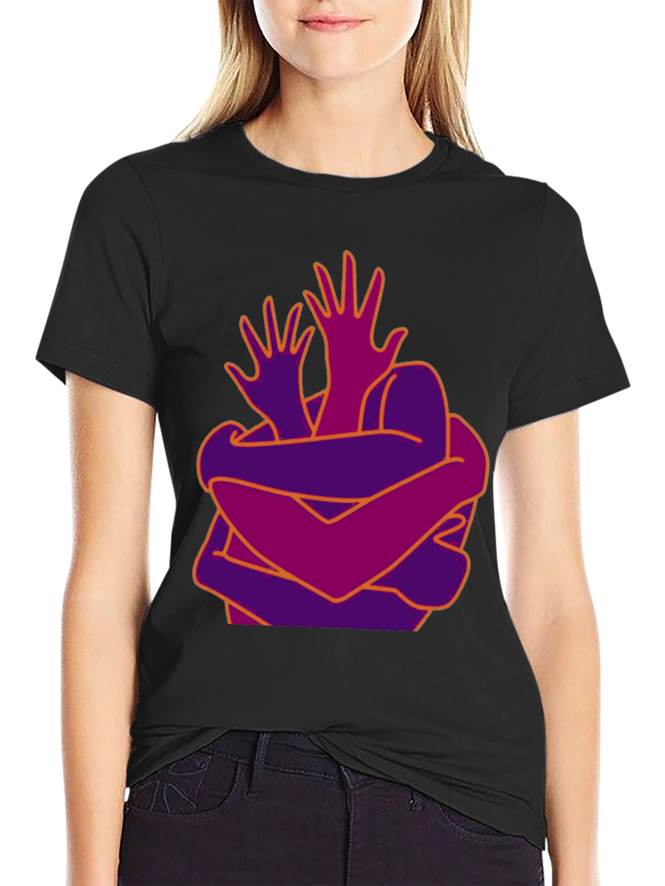 Abstract Hug Graphic T-Shirt