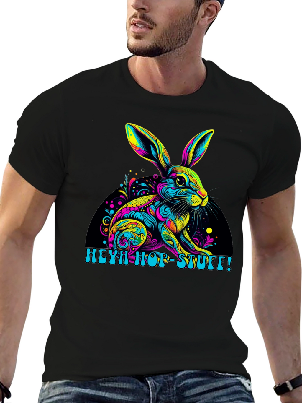 Vibrant Easter Bunny T-Shirt - Heya Hop Stuff!