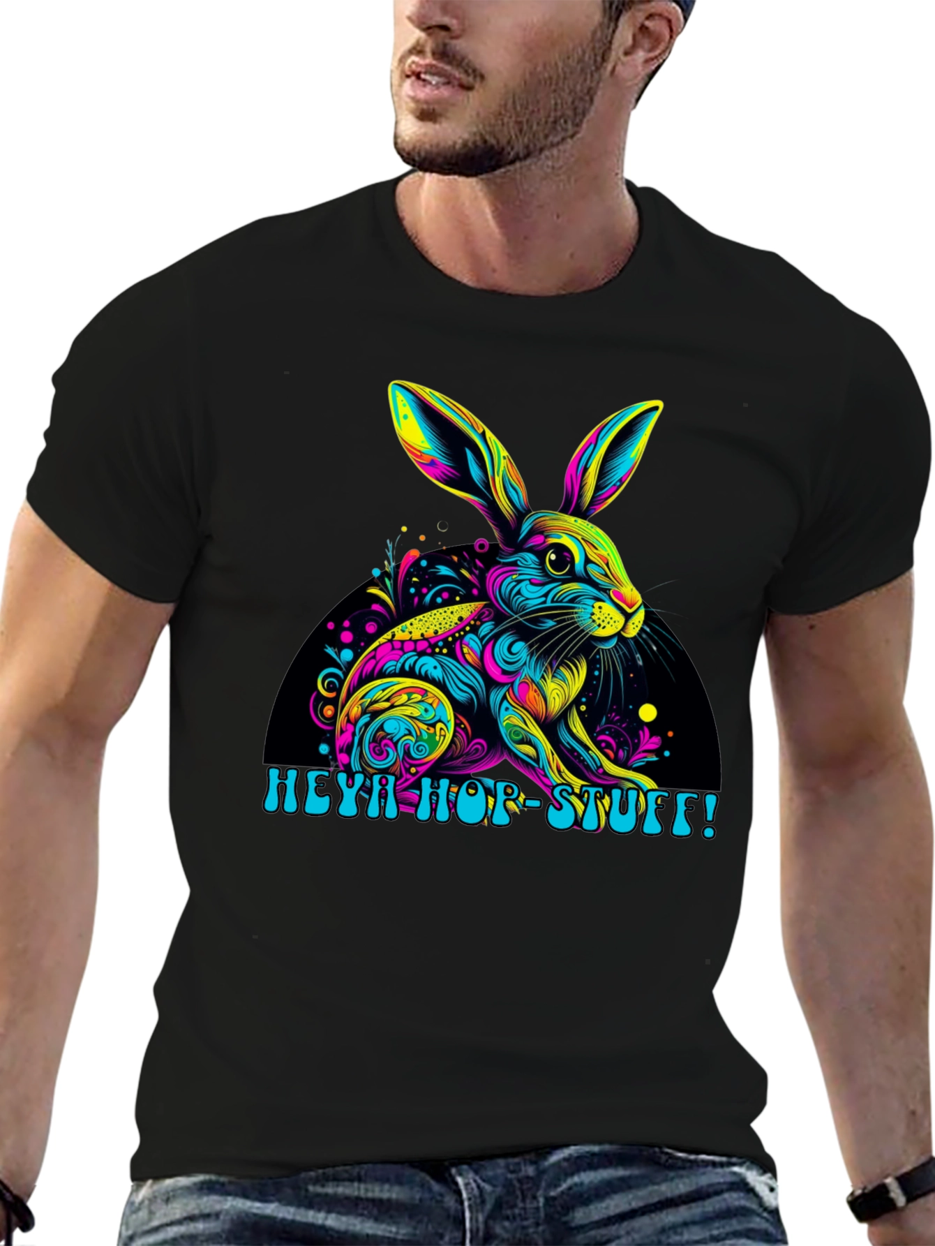 Vibrant Easter Bunny T-Shirt - Heya Hop Stuff!
