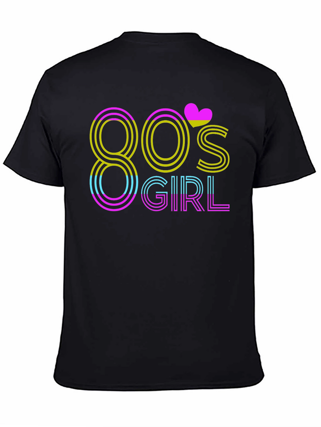 80s Girl T-Shirt - Retro Neon Style