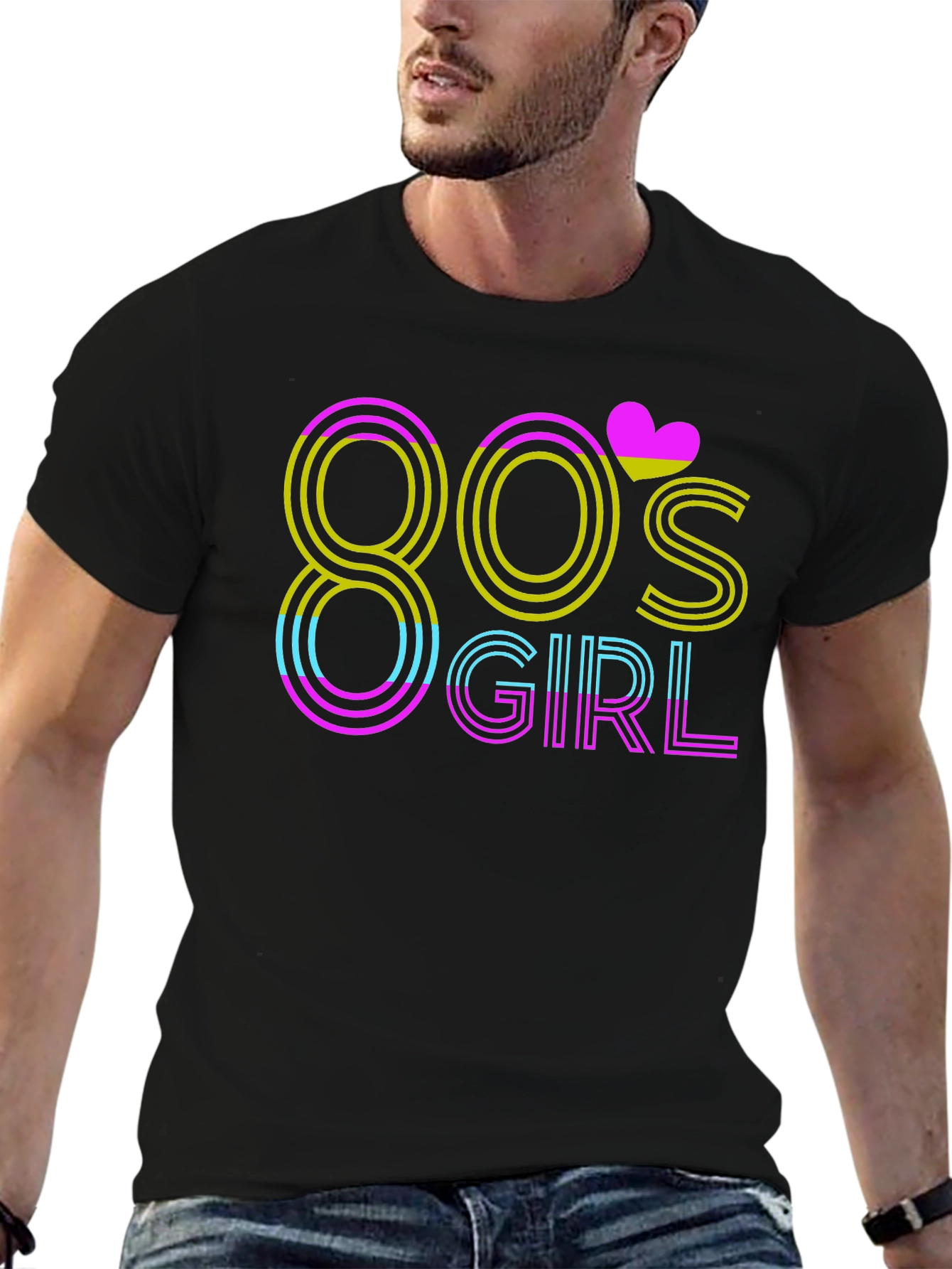 80s Girl T-Shirt - Retro Neon Style