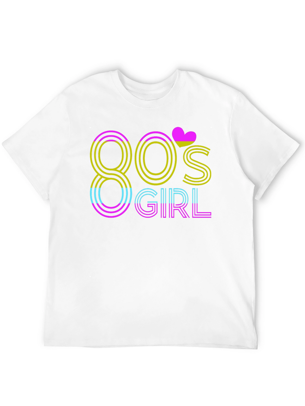 80s Girl T-Shirt - Retro Neon Style