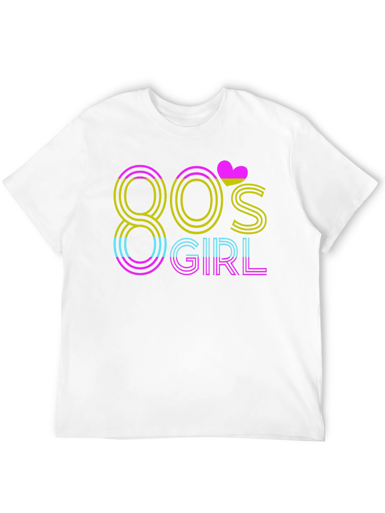 80s Girl T-Shirt - Retro Neon Style