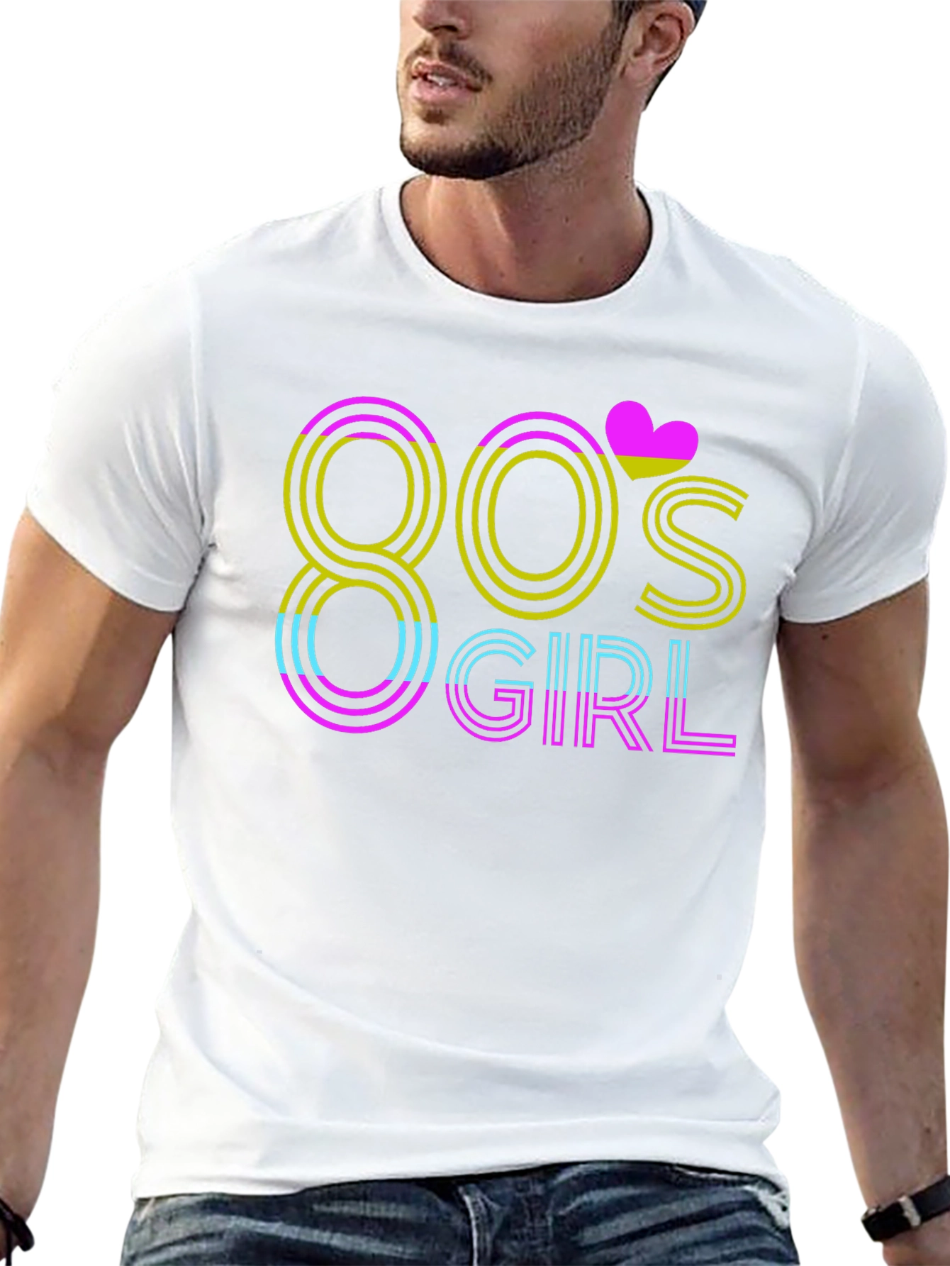 80s Girl T-Shirt - Retro Neon Style