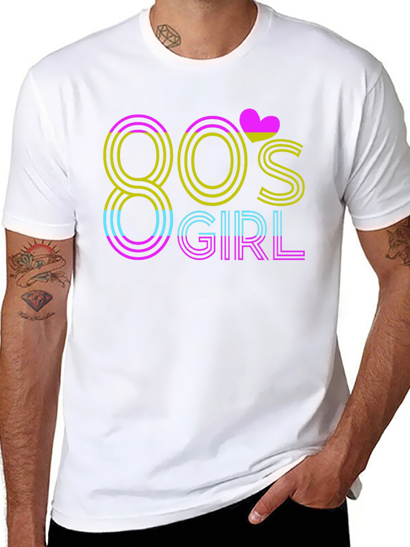 80s Girl T-Shirt - Retro Neon Style